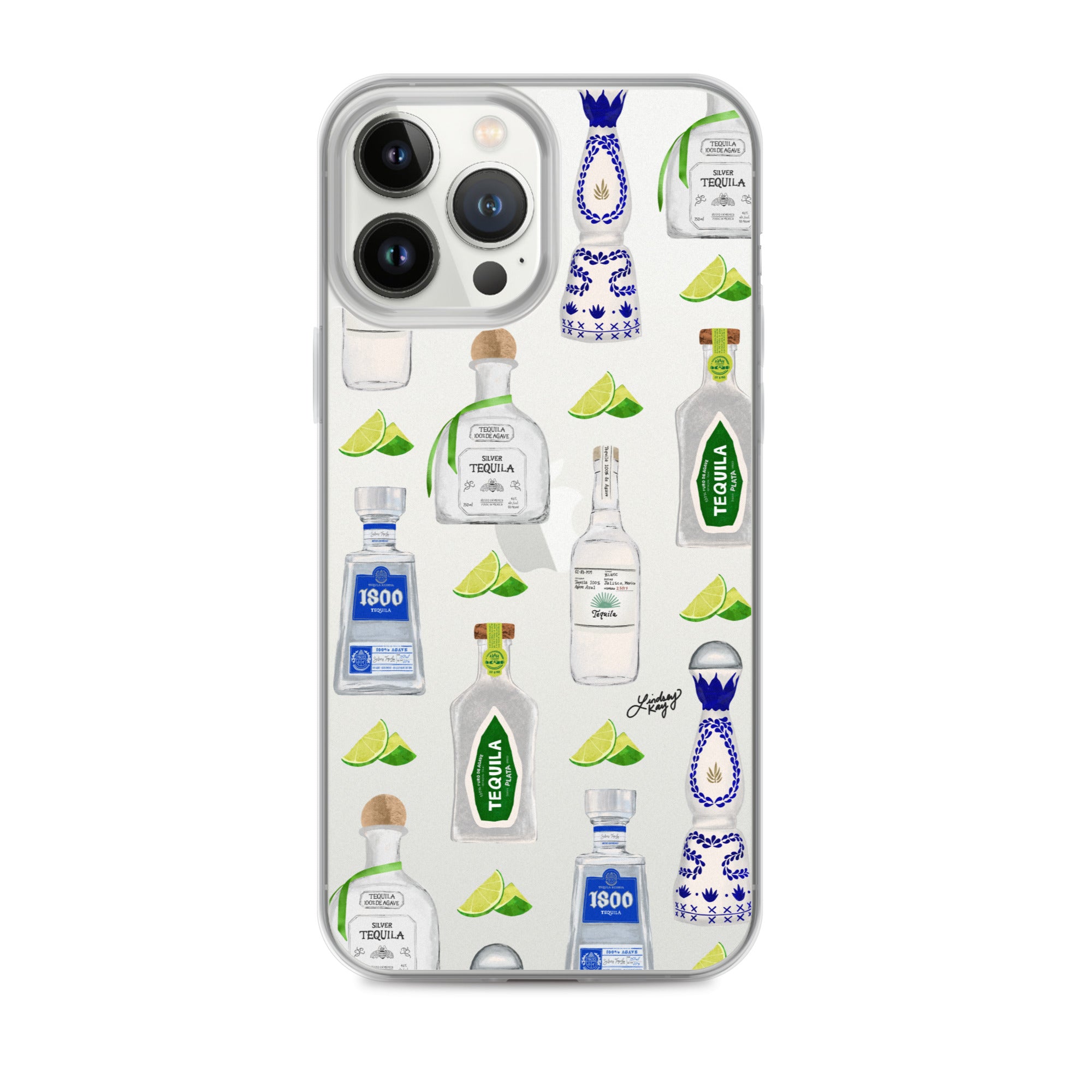 Ilustración de botellas de tequila - Funda transparente para iPhone®